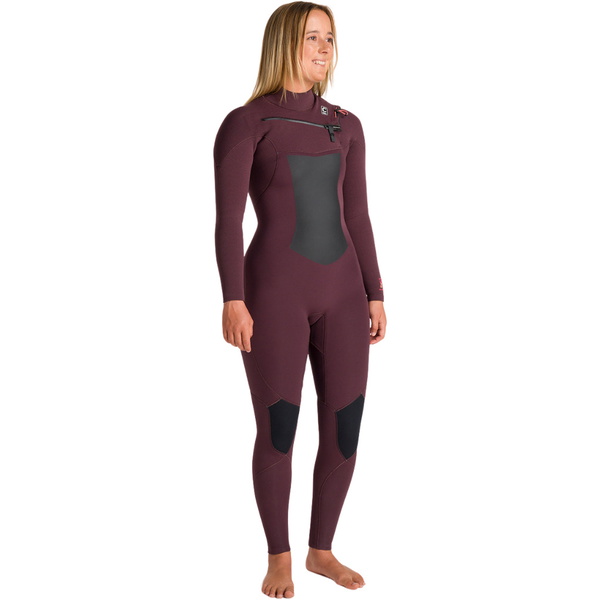 2026 C-Skins Dame NuWave ReWired 4/3mm Chest Zip Våddragt C-NRW43WCZ - Rust / Rust X